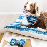 Indigo Mud Cloth Dog Bone Squeaky Toy