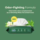 Earth Rated White Tea & Basil Scented Dog Wipes - 100 Count
