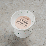 Dexy Paws Terrazzo Elevated Ceramic Cat Bowl