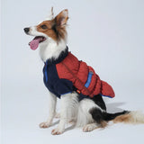 Puppy Gallery Ice Field Color Block Padding - Red & Navy