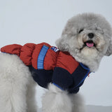 Puppy Gallery Ice Field Color Block Padding - Red & Navy