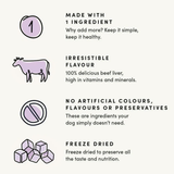 Crumps Beef Liver Bites Dog - 155 g