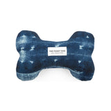 Indigo Mud Cloth Dog Bone Squeaky Toy
