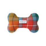 Buchanan Plaid Flannel Fall Dog Bone Squeaky Toy