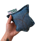 Char & Whiskers Upcycled Denim Pocket Catnip Toy