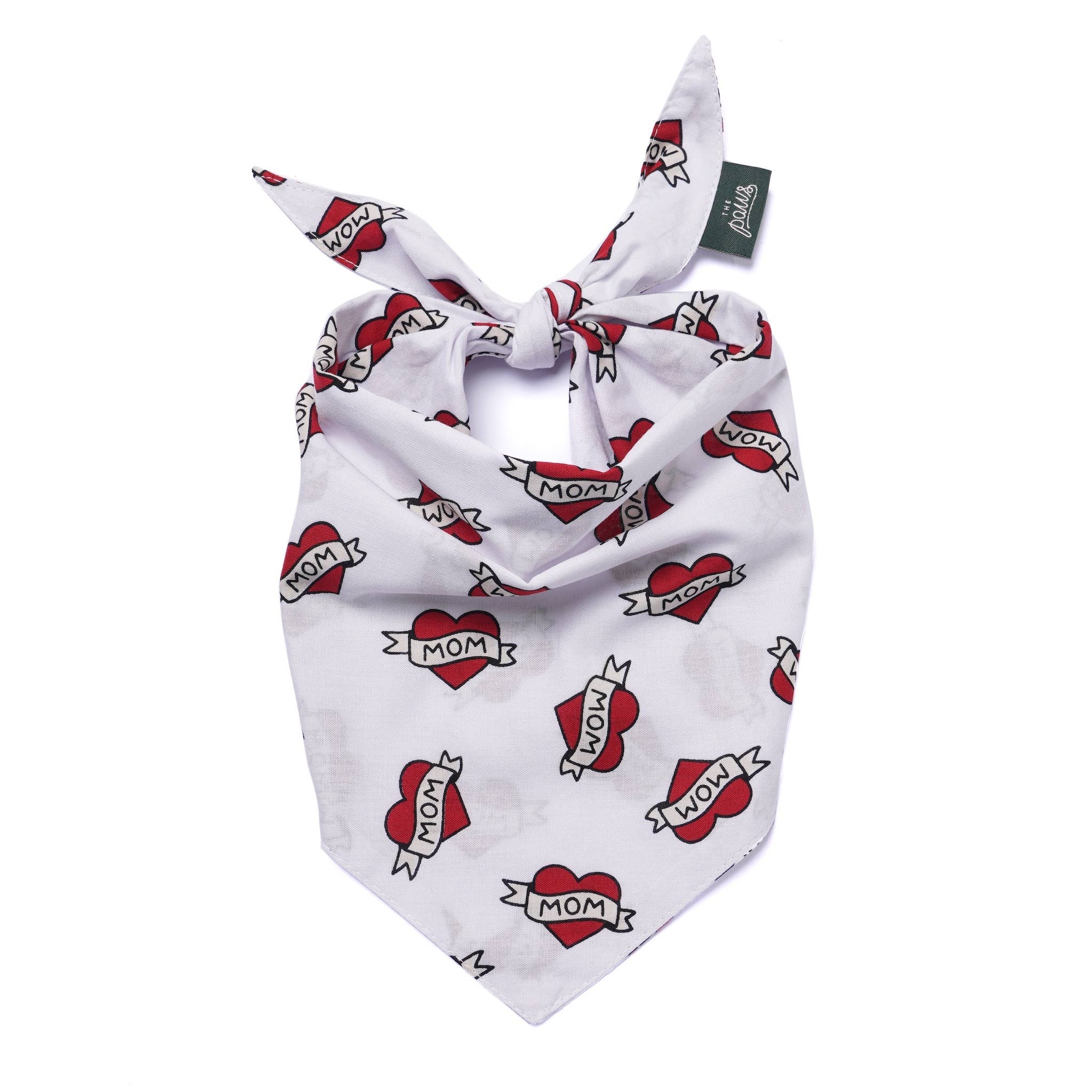 The Paws Love Mom Dog Bandana