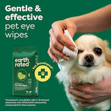 Earth Rated Pet Eye Wipes, Fragrance Free - 60 Count