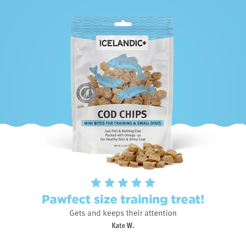 Mini Cod Riverside March Icelandic+ - Mini Cod Fish Chips Dog Treat – FURRR