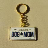 License Plate Dog Mom Keychain