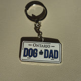 License Plate Dog Dad Keychain