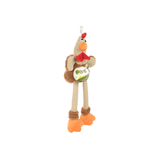 GoDog Skinny Checkers Rooster Dog Toy