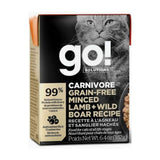 Go!  - Grain Free Minced Lamb & Wild Boar - Cat Wet Food - High Protein - All Life Stages (181g)