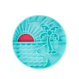 Messy Mutts Silicone Interactive Slow Feeding Bow - Beach Teal