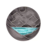 Messy Mutts Silicone Interactive Slow Feeding Bowl- Mountain Grey