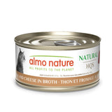 Almo Nature Cat Wet Food Natural Tuna & Cheese in Broth - 24x 70g (Box)