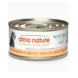 Almo Nature Cat Wet Food - Natural Tuna & Shrimp in Broth - 24x 70g (Box)