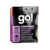 Go! Cat Wet Food - Grain Free Chicken, Turkey & Duck Pate for All Life Stages Cat - 181g