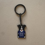 Toronto Blue Jays Border Collie Keychain