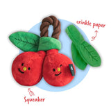 Bite Me Cherries Tug Pet Toy